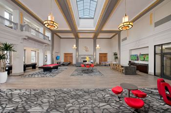 Clubroom with study sections